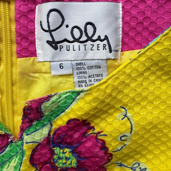 LILLY PULITZER Vintage Floral Dress 6 - Picture 6 of 6